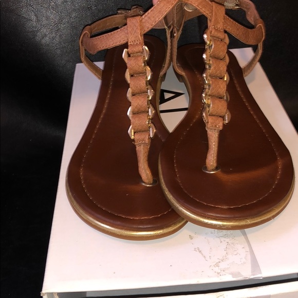 Aldo Brown and gold sandals 8.5 - Picture 1 of 2